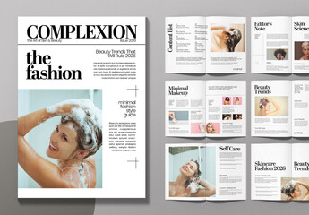 Minimal Beauty And Skincare Magazine Layout