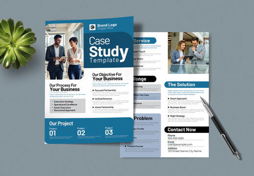 Creative Business Case Study Design Template Layout