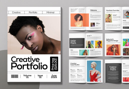 Creative Minimal Portfolio Brochure Design Template