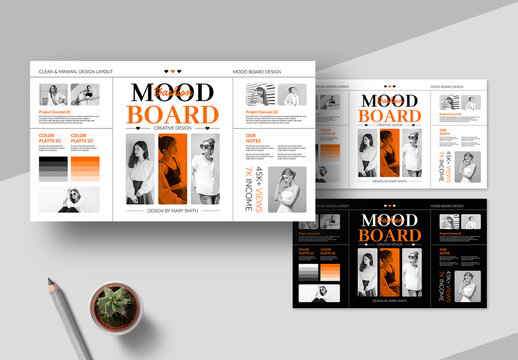 Modern Mood Board Design Template Layout