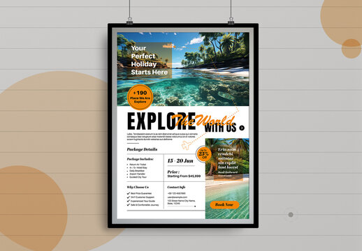 Travel Package Poster Design Template