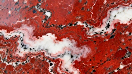 Fototapeta premium Red and white marble texture