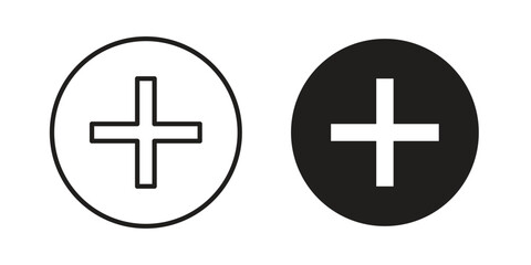 Obraz premium Plus icon linear symbol. Vector Designs.