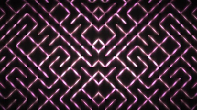 Dynamic pink neon light pattern creates a futuristic abstract background animation.