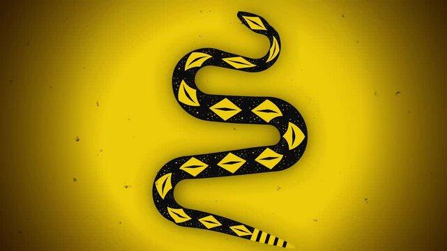 yellow libertarian flag with gadsden rattlesnake