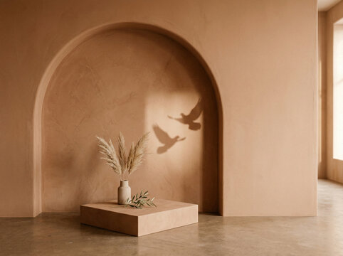 Clay Tone Arch with Subtle Dove Shadow