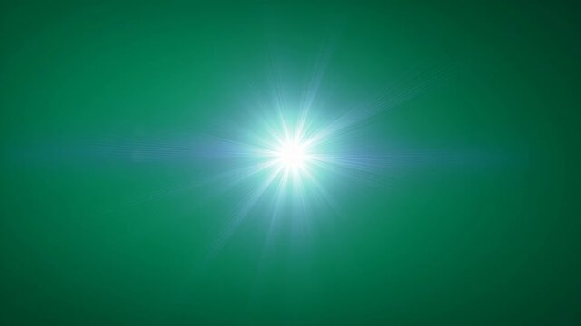 Light twinkle star starlight sunlight lightweight decoration explosion celebration animation motion flash ray abstract bright element festive flare glowing center burst green background radiant scene