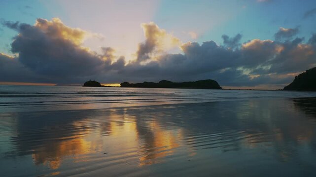 Vibrant sunrise sunset dusk Cape Hillsborough National Park Casuarina Beach Cove Australia low tide reflection Wedge Island Twin Beach Lookout Queensland camping kangaroo feeding trail Orchid Rock