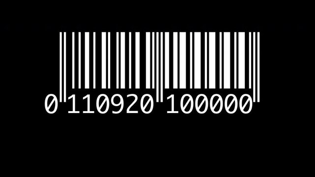 Graphic barcode featuring the September 11th date. Conceptual asset for historical event documentaries, memorial content, and world trade business.