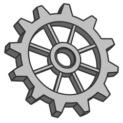 Obraz premium Settings Gear Silhouettes System Control Icon