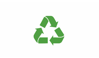 Obraz premium Modern flat recycle symbol with triangular arrows vector EPS10 isolated on white background