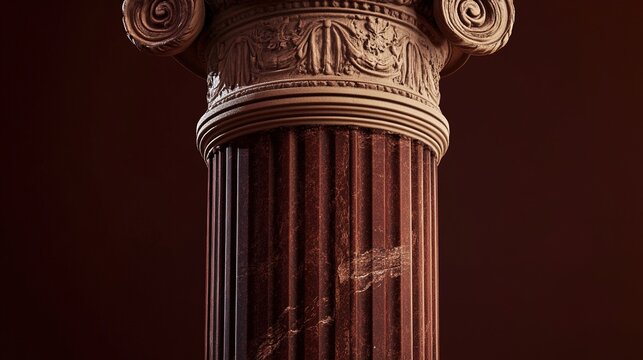 porphyry. A deep red porphyry column base from ancient Rome with a polished smooth surface and intricate veining. real-estate listings.