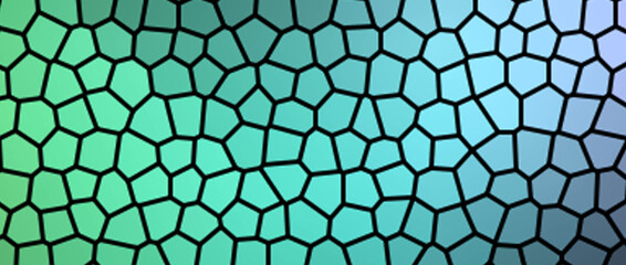 Obraz premium Hexagonal mosaic pattern seamless green and white geometric background texture