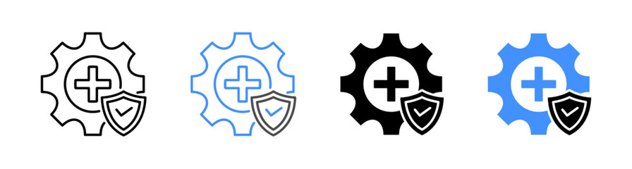 Obraz premium Clinical Protocol and Medical Safety Icon Vector Illustration Editable