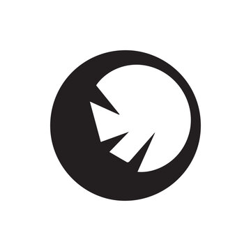 Abstract Black Circle with Sharp Spikes A Minimalist Graphic Symbol
