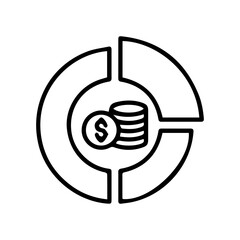 Finance Icon with Coins