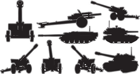 miltary, passenger, propeller and business aircraft silhouettes © MdMufassel