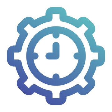 working hours icon for illustration
