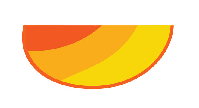 Colorful abstract semicircle shape