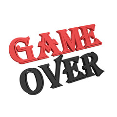 Game Over Sign 3D Illustration
