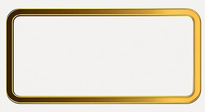 Rectangular empty shape with rounded corners; bordered by a metallic gold outline