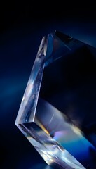 Irregular crystal reveals futuristic design a geometric wonder of subtle light and dark contrast