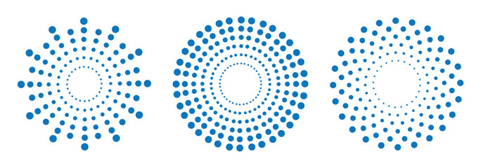 Spiral dot icon vector. Swirling dotted circle illustration. Halftone circle icons elements . Spiral dot icon vector.  © Gemivector5