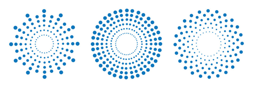 Spiral dot icon vector. Swirling dotted circle illustration. Halftone circle icons elements . Spiral dot icon vector. 