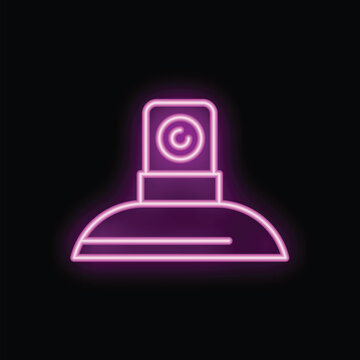 Neon spray paint can glowing on a black background, perfect for any project needing a colorful, urban, and artistic feel