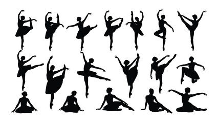 Collection of ballet dancers in various poses © JubaerAhmed