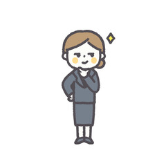 Office woman smug face