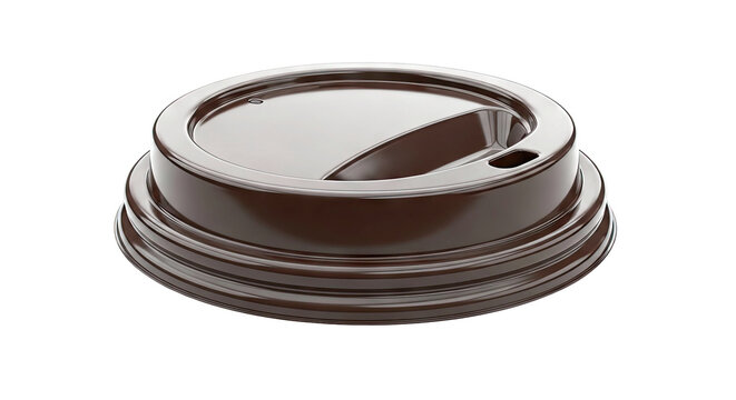 Brown Disposable Coffee Cup Lid with Sipping Hole