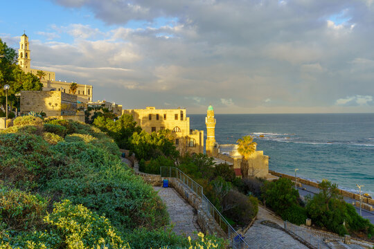 Al-Bahr Mosque, St. Peter church, old city of Jaffa