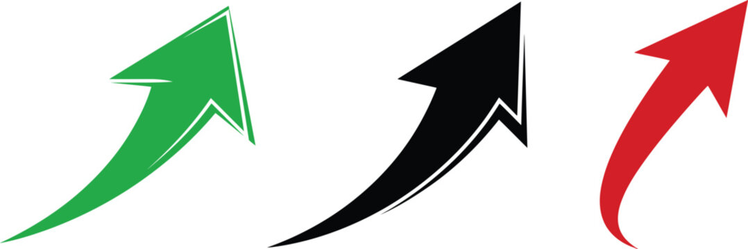 Colorful arrow arrows green black