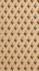 Naklejka premium Golden honeycomb textured wall with natural light close-up minimal design