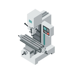 Industrial metal lathe machine with digital control panel and precision engineering components.