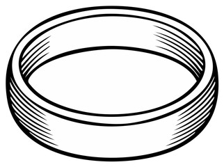 Obraz premium Classic Wedding Ring Symbol Jewelry Circular Band Icon