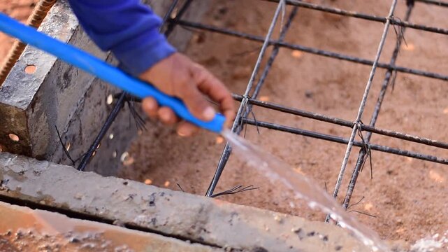Subgrade preparation and reinforcement for concrete slab casting
