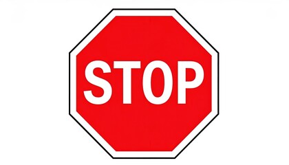 A classic red octagonal road sign with the word "STOP" in bold white letters