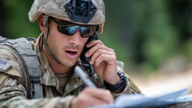 Commander frantically switches radio frequencies trying to reestablish contact map spread before him squad isolated (3)
