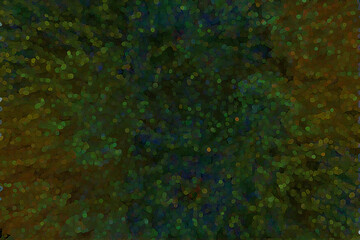 Fototapeta premium Abstract mosaic pattern of green and gold dots textured background bokeh effect