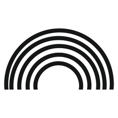 Obraz premium Simple Rainbow Coloring Page for Kids – Printable Rainbow Outline Coloring Sheet