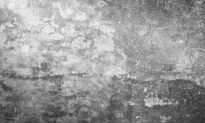 Grungy Concrete Wall Texture with Cracks and Stains Grayscale Background