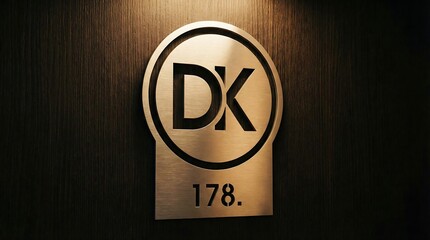 DK Logo On Dark Textured Background