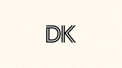 DK Monogram Logo Minimalist Design