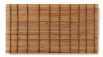 Bamboo Blinds Mockup on White Background / 白背景の竹製ブラインドのモックアップ
