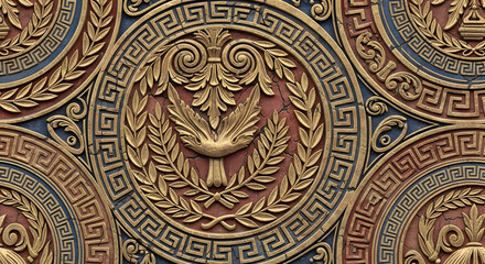 Intricate Ornate Traditional Arabesque Pattern Carving on an Architectural Surface