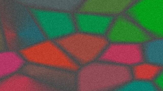 Abstract Voronoi Cells Pattern in Vibrant Multicolored Hues with Granular Texture