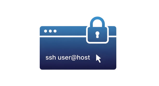 Secure remote access to server with ssh user login credentials displayed on browser window