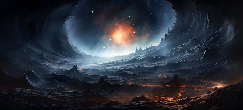 Astral vision black hole meets cosmos,generative AI